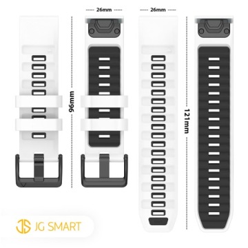 SILICONE BELT FOR GARMIN FENIX 3 5X 6X PRO 7X PRO 8 51mm SOLAR QUICKFIT