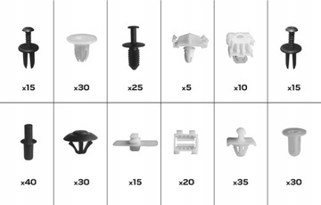 НАБОР АВТОМОБИЛЬНЫХ ЗАЖИМОВ MERCEDES 270шт NEO