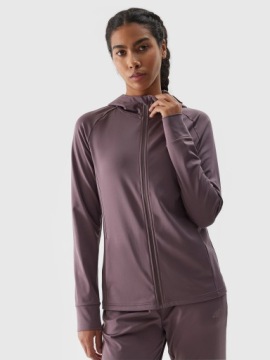 4F BLUZA DAMSKA TRENINGOWA SZYBKOSCHNĄCA ROZPINANA Z KAPTUREM SS24