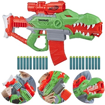 NERF REX DINO SNAJPERKA NA BATERIE Z CELOWNIKIEM i 20 strzałek
