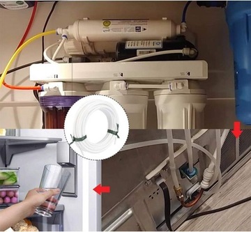 КОМПЛЕКТ ШЛАНГОВ ДЛЯ ХОЛОДИЛЬНИКА, 15 М, СОЕДИНИТЕЛЬ ШЛАНГА ПОДАЧИ ВОДЫ 1/4