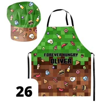 Детский кухонный фартук, шапка с именем ребенка, выпечка для школы