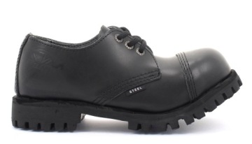 ЧЕРНЫЕ СТАЛЬНЫЕ БОТИНКИ БЕЗ ОБОДОВ С 3 ОТВЕРСТИЯМИ 101/BO/B 36