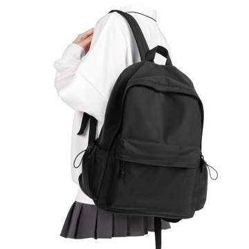 czarny plecak miejski damski plecak na laptopa plecak szkolny młodzieżowy