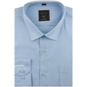 Koszula Męska Elegancka gładka błękitna HIT A175