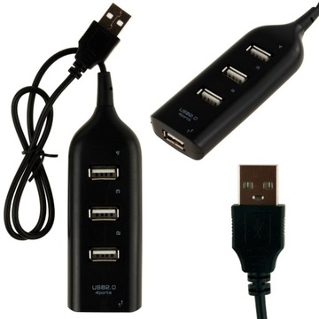 HUB USB ROZDZIELACZ NA 4 PORTY ROZGAŁĘŹNIK USB 2.0