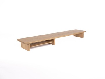 Premium Oak Wooden Monitor Stand: Timeless Natural