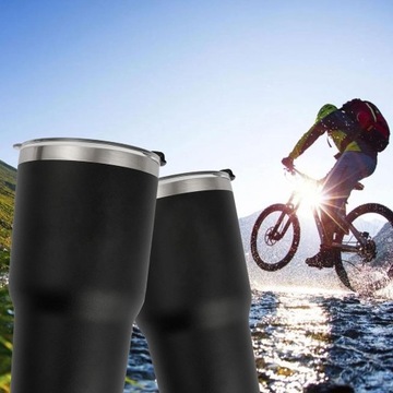 KUBEK TERMICZNY NA WODĘ TERMOS SAMOCHOD ZE STALI NIERDZEWNEJ Z SŁOMKĄ 30OZ