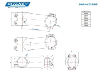 Вынос Ritchey Comp 4Axis44 6° 1 1/8