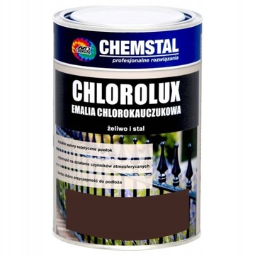 Emalia chlorokauczukowa CHLOROLUX 1L Brąz Ral 8016
