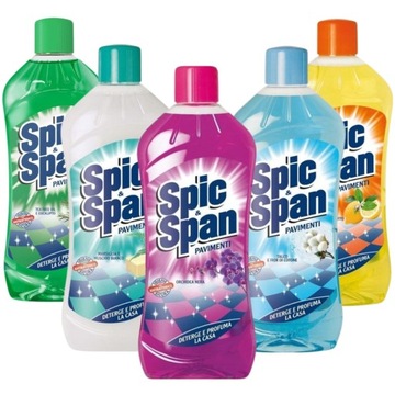 Spic&Span włoski płyn do czyszczenia i mycia podłóg ZESTAW MIX 5x 1l Italy