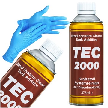 DODATEK DO PALIWA Diesel System Cleaner Czyści Tłoki TEC2000 + Rękawiczki