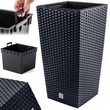 ANTRACYT RATO SQUARE DRTS170 WKŁAD DONICZKA DONICA