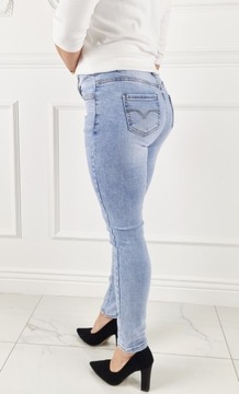 M. Sara Premium Special Best - Jeansy spodnie damskie Rurki - Skinny - Blue
