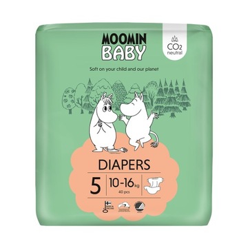 Moomin pieluchy 5 maxi 10-16 KG 40 SZT EKO