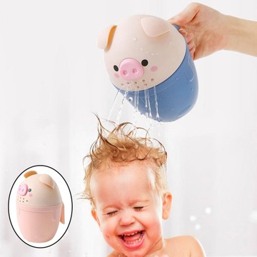 Чашка для шампуня de-Newborn, аксессуар для ванной комнаты с ручкой, ополаскиватель-водопад, розовый