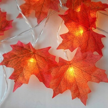 СВЕТОВЫЕ ГИРЛАНДЫ 20LED КЛЕНОВЫЕ ЛИСТЬЯ 3M ОСЕННИЕ УКРАШЕНИЯ ДЛЯ ХЭЛЛОУИНА