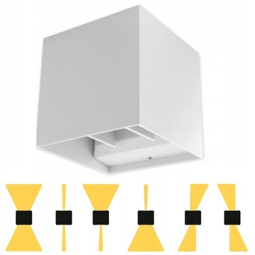 KINKIET ZEWNĘTRZNY ELEWACYJNY LED 6W LAMPA NA BALKON TARAS IP54