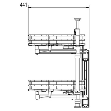 Cargo Magic Corner GEMI 900mm Nerka Prawa Antracyt