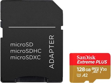 Карта памяти SanDisk Extreme PLUS 128 ГБ A2 V30 U3