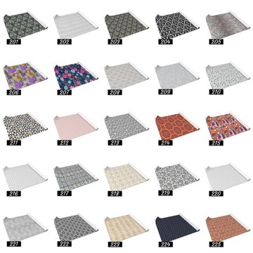 Мебельный шпон Расписные тропические растения 100х50