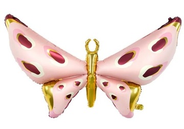 Balon Foliowy MOTYL różowy Roczek Urodziny, balony na hel Party 120x87cm