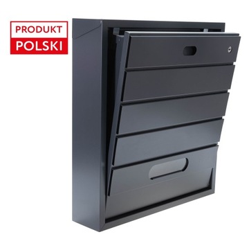 Skrzynka na listy ANTRACYT GRAFIT |Polski Produkt DARCO na ogrodzenie BSL-3