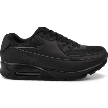 Czarne Adidasy Męskie Buty Sportowe Wiosenne Sneakersy