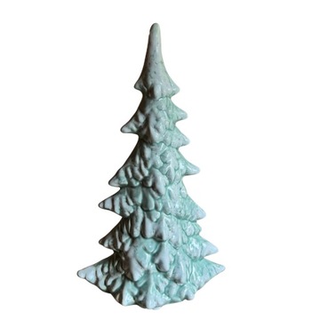 Zielona figurka ceramiczna choinka dekoracja na Boże Narodzenie 29