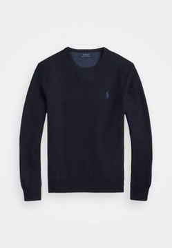 Sweter Polo Ralph Lauren granatowy z bawełny S