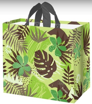 TORBA ZAKUPOWA FRASPO DUŻA 36 L MONSTERA ZIELONA