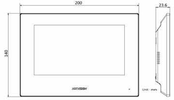 Видеодомофон Hikvision DS-KIS703-P/2-проводной