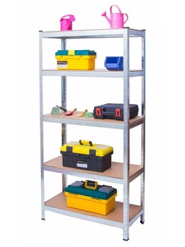 ПОЛКА ДЛЯ МАСТЕРСКОЙ, МЕТАЛЛ, 5 ПОЛОК, 180х90, ПРОЧНАЯ