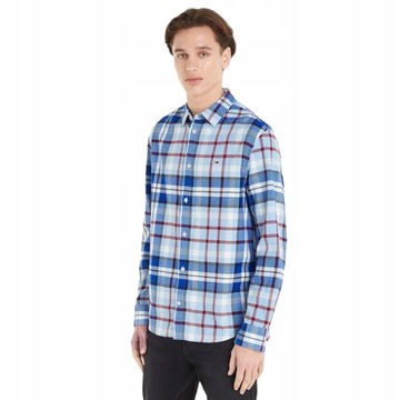 TOMMY HILFIGER MĘSKA KOSZULA TJM CLSC ESSENTIAL CHECK SHIRT NIEBIESKA r.XL