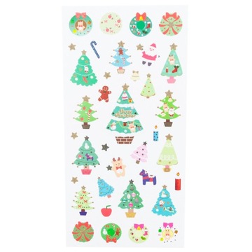 NAKLEJKI ŚWIĄTECZNE BOŻONARODZENIOWE WZORY CHOINKA MIKOŁAJ BAŁWANEK na okno