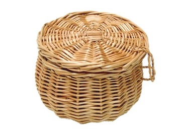 SZKATUŁKA OKRĄGŁA, ZAMYKANY KUFEREK - MINI WIKLINA
