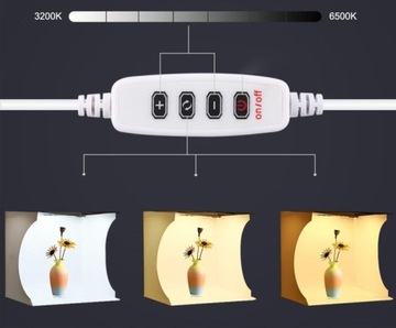 PULUZ PU5030 БЕСТЕНЕВАЯ ФОТОТЕНТА 30 СМ 1200 ЛМ СВЕТОДИОД 6500-3200K