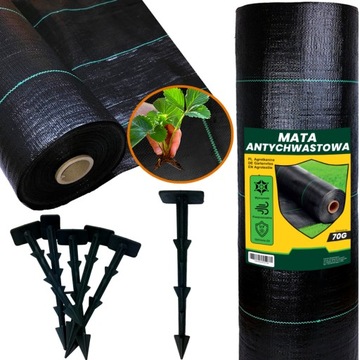 MATA ANTYCHWASTOWA AGROTKANINA AGROWŁÓKNINA + KOTWY 160cm x 50mb UV MOCNA