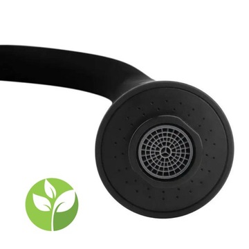 Гибкий излив для кухонного смесителя с 2 функциями струи воды, черный