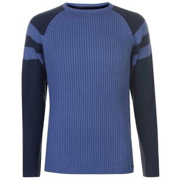 sweter męski niebieski Pierre Cardin Ribbed S