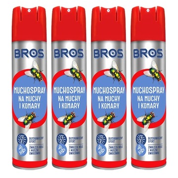 Bros Spray na Muchy i Komary 4 x 400ml