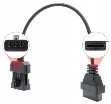 KABEL ADAPTER Przejściówka Opel ALDL 10 PIN - OBD2