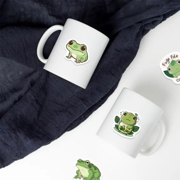 NAKLEJKI ŻABY ŻABKI WLEPY STICKER MIX WODOODPORNE FROG 100 szt