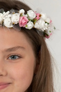 No1 Венок для причастия, как яркие белые и розовые венки для причастия WK99a