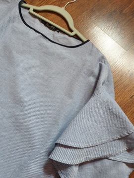 БАЗОВОЕ ПЛАТЬЕ ZARA ИЗ ХЛОПКА С Оборками M