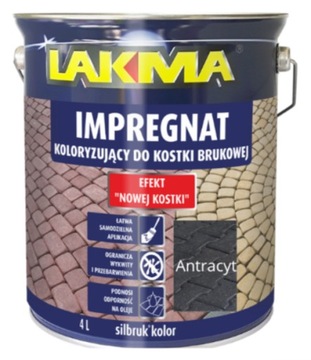 IMPREGNAT KOLORYZUJĄCY DO KOSKI BRUKOWEJ SILBRUK 4L ANTRACYT LAKMA