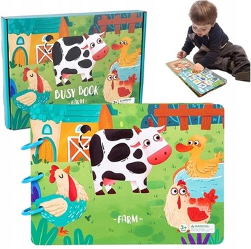 КНИГА MONTESSORI SENSORY Tтихая на липучке