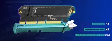 Адаптер PCI-E x16 x8 x4 SSD m.2 NVMe 64 Гбит/с