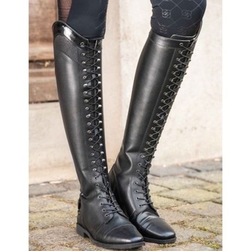 HKM oficerki wysokie/wąskie BEATRICE czarne (R: 42)