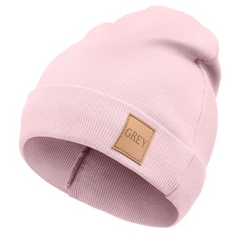 Czapka wiosenna dla dziecka prążek beanie 48-52 M